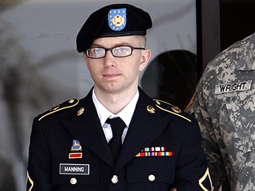 Army Pfc. Manning leaves the courthouse after his motion hearing at Fort Meade